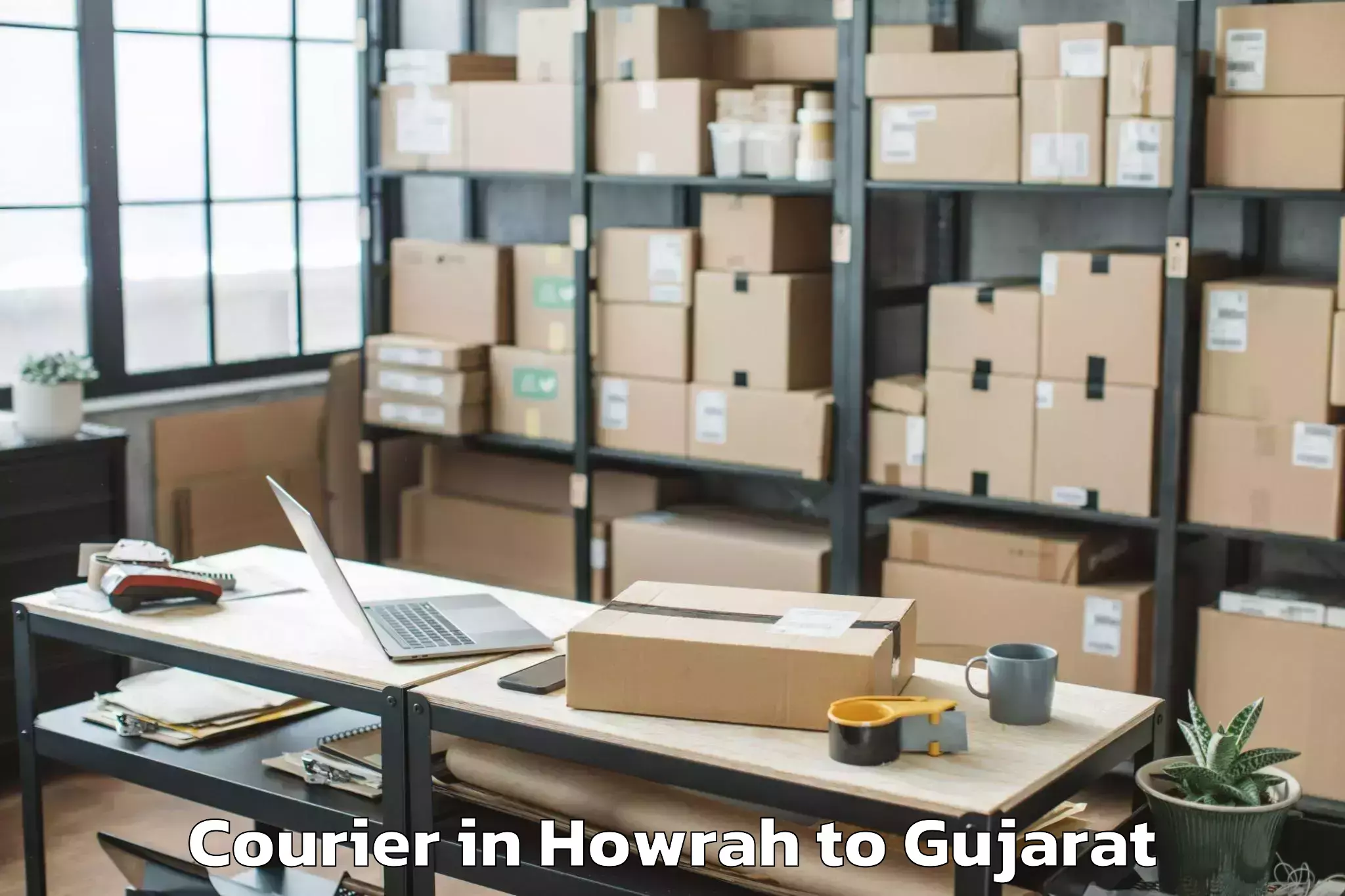 Hassle-Free Howrah to Porbandar Airport Pbd Courier